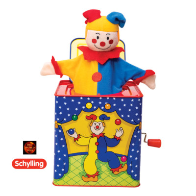 Jack in the Box Jester Weißblech Kinder Pop Up Spielzeug von Schylling - Brandneu