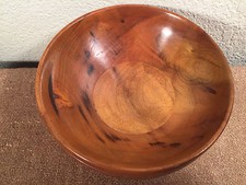 Solid Wood 6" Turned Bowl Beautiful Natural Wood