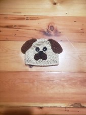 Crochet Newborn Puppy Beanie Hat