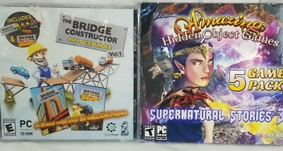 2 PC Games  The Bridge Constructor Physics Bundle Vol 1 & SuperNatural Stories 3