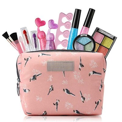Toys for 3 4 5 6 7 Year Old Girls Kids Makeup Kit For Girl Cosmetic Bag Pink New
