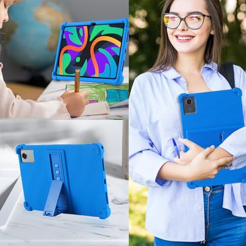 for Tab M11 Case 11 inch TB330FU, Kids Soft Silicone Lenovo Tab M11 Case Blue - Picture 7 of 7