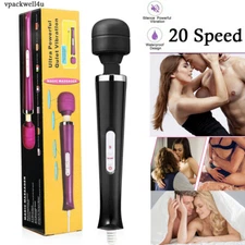 20 speed/10 vibration Handheld Vibrating Massager Wand Full Body Massage Stick