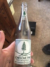ACL SODA BOTTLE LONESOME PINE MORTON VA SPARKLING BEVERAGES . PINE TREE PICTURE 