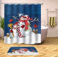 Red White Check Necklaces 3D Shower Curtain Polyester Bathroom Decor Waterproof