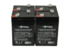 Raion Power 6V 4.5Ah SLA Battery For Sonnenschein 6V/4AHSP 4 Pack