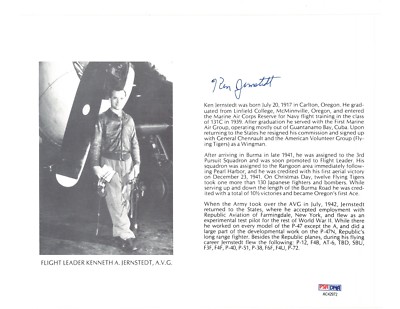 KEN JERNSTEDT SIGNED 8X10 (D) PSA DNA AC42972 WWII ACE 10.5V | eBay