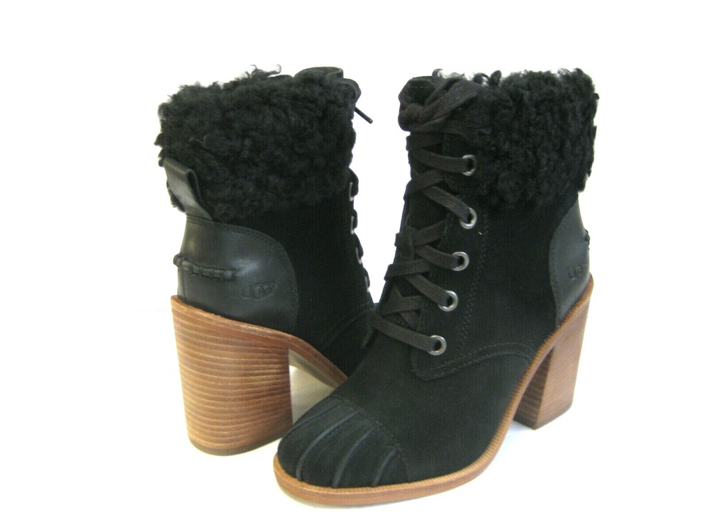 UGG JAXON WONEN HEELS BOOTS SUEDE BLACK US 10 /UK 8 /EU 41