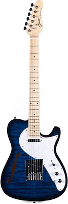 GROTE TELECASTER SEMI HOLLOW BLUEBURST  15.00 FREIGHT
