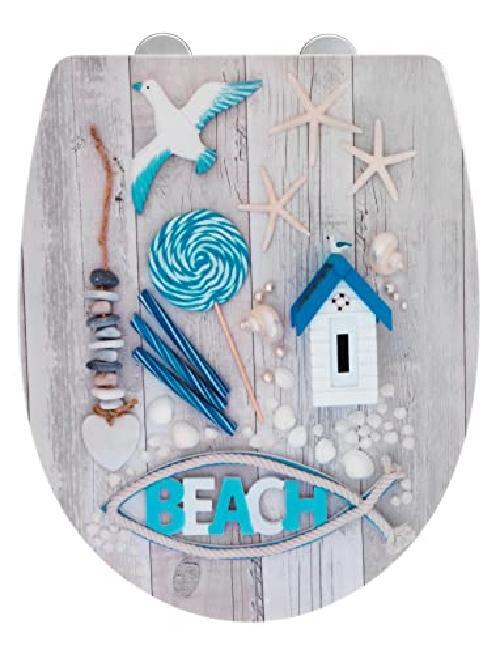 Sedile WC WENKO Beach con Fissaggio Fix-Clip e Chiusura Soft