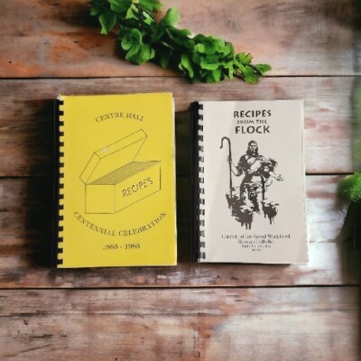 Vtg Set Spiral Bound Cookbook Centre Hall Centennial State College Pennsylvania