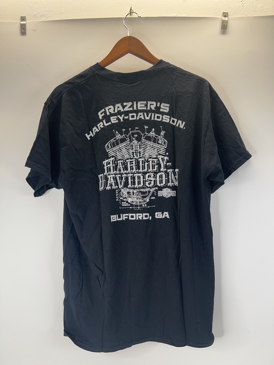 Harley-Davidson Tシャツ Frazier's Buford Frazier's Harley Davidson, Buford, Ga. Tan Tee Shirt Sz 2XL