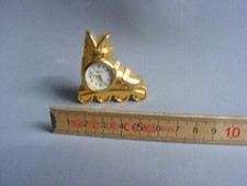 Wohnaccessoire Uhr Miniatur zum Sammeln Miniatur Setzkasten Figuren Messing