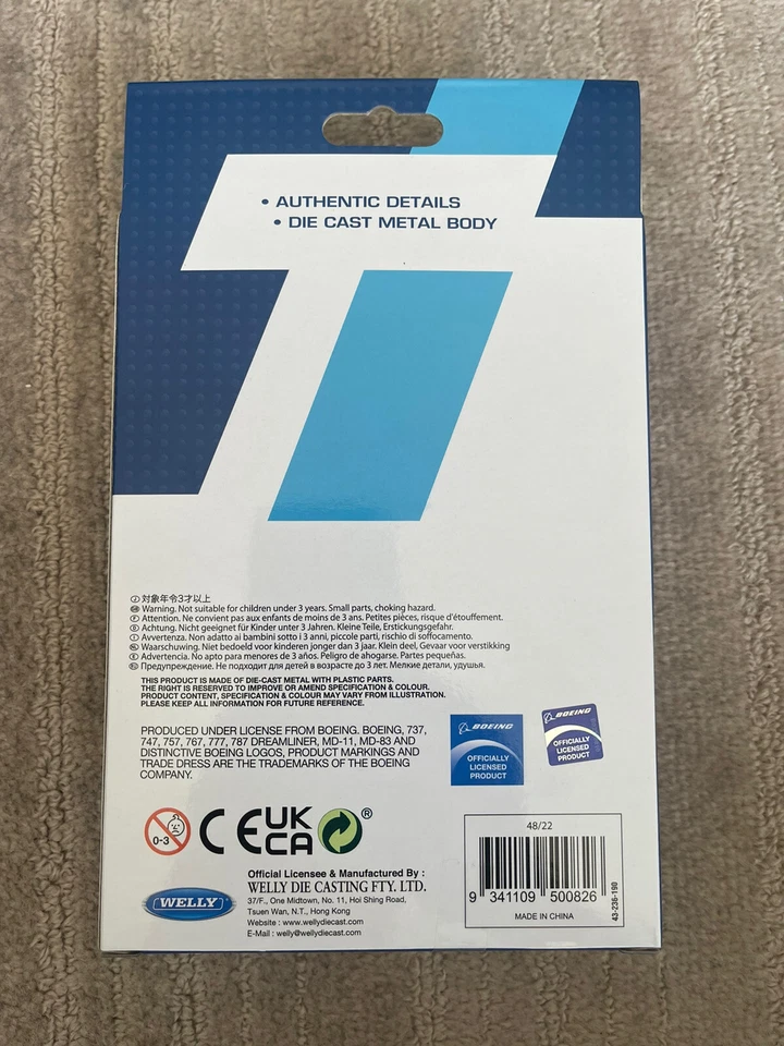 Modelo Diecast Welly Boeing 787 - Nuevo con Licencia Foto 2 de 3