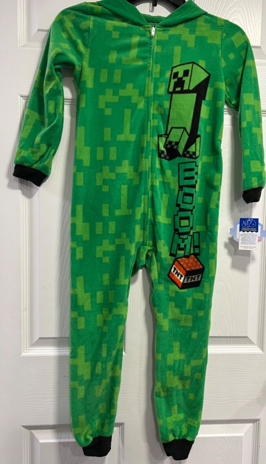 Minecraft Creeper Little Boys Coverall Green 4