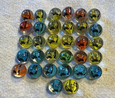 Hamm's  Hamms Beer  5/8 size glass  cats eye marbles