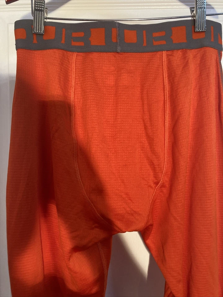 Under Armour Cold Gear infrared compression leggins 1248938 Small Men's Orange - Image 4 of 4
