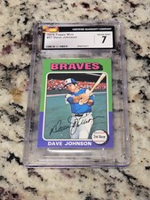 1975 TOPPS MINI  #57 DAVEY JOHNSON CGC 7 NEAR MINT