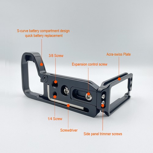 L Halterung für Sony A6700 Kamera Verlängerung Schnellwechselplatte Handgriff - Bild 5 von 23