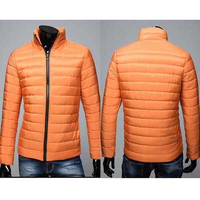 Mens Hoodie Coats Puffer Comfy Down Jackets Winter Warm Quilted Zip Up Outwear
