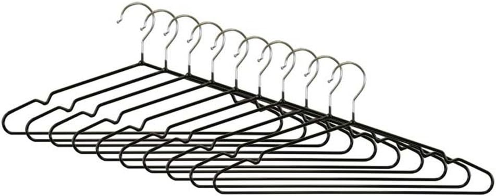 PVC Coated Chrome Hangers - Non-Slip Closet Organizers for Shirts & Coats