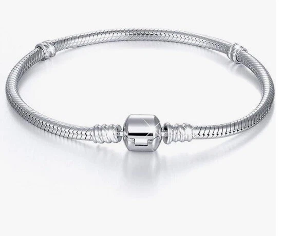 GENUINE S925 SILVER SNAKE STARTER EMPTY CHARM BRACELET SALE LIMITED QUANTITY