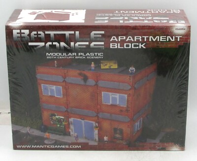 Battlezones MGTRB04 Apartment Block (20th Century Red Brick) Scenery Terrain NIB