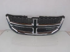11-20 DODGE CARAVAN 3.6L AT FWD Front Bumper Upper Chrome Black Grille Mesh OEM