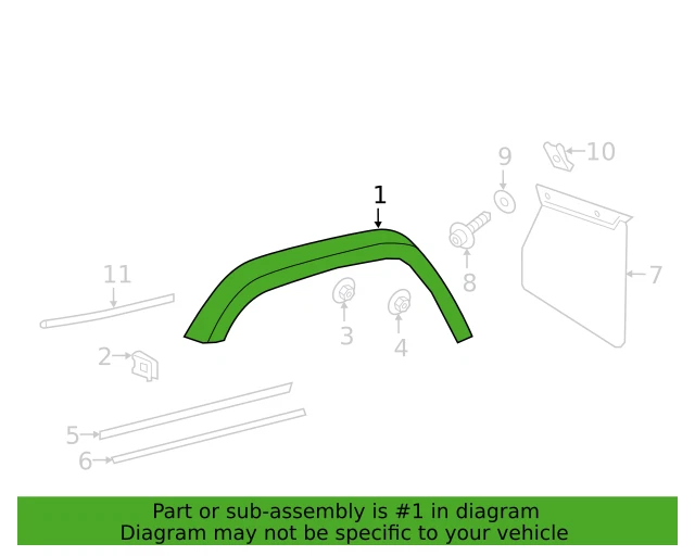 Mercedes Benz Genuine G550 2019-2023 Left Fender Flare Front OE 