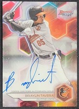 Braylin Tavera 2023 Bowman's Best Auto Autograph RC Baltimore Orioles