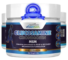 Glucosamine & Chondroitin 4 Oz Cream With MSM & Collagen Tumeric Organic vitamin