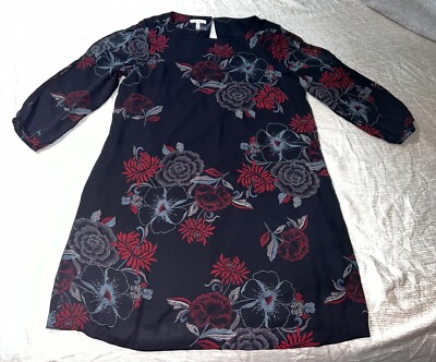 strapless open back dress Aurelina Maxi Shirt Dress  Red Flower Linen Blend