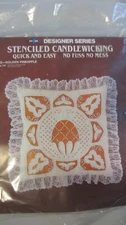 Pillow Kit # DS22 Golden Pineapple  M H Yarns Candlewick 