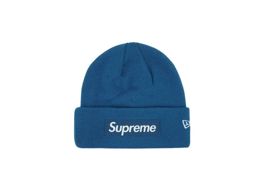 Bonnet bleu logo boîte Supreme New Era (23FW)