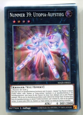Yu-GI-OH Nummer 39 Utopia Aufstieg Super Rare MAZE-DE021