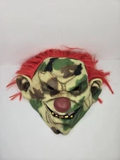 Vintage 2005 The Paper Magic Group Scary Evil Camo Clown Halloween Latex Mask