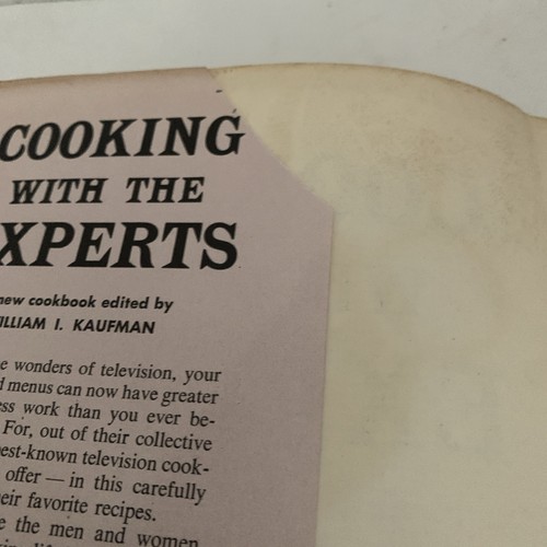 Cooking With The Experts William Kaufman 1955 1st Printing. HC/DJ 1950s TV Chefs - Picture 7 of 23