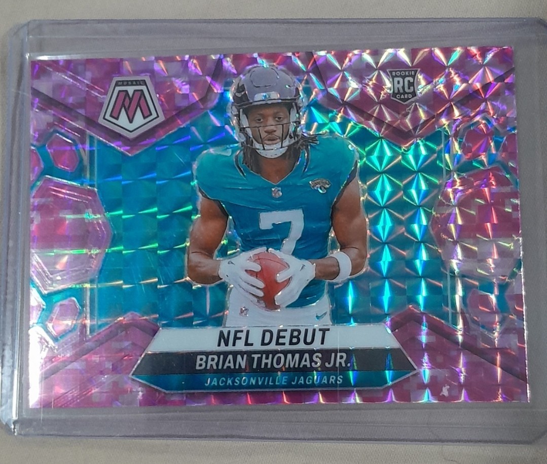 2024 Panini Mosaic - NFL Debut Brian Thomas Jr. #282 Camo Pink Mosaic Prizm (RC)