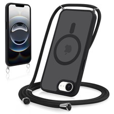 Magnetica Cover per iPhone 15 Pro Max 6,7" con Cordino, Compatibile con MagSafe,