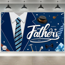Happy Fathers Day Banner Decorations 70.9X45.3In Extra Large Size Father'S Day B