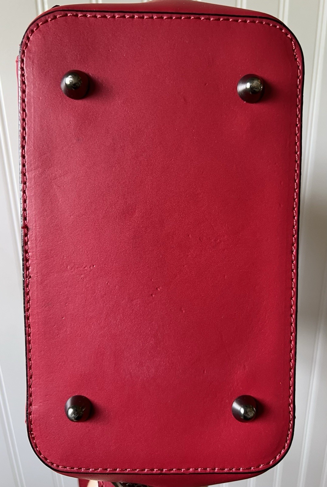 Cielo Celeste Red Leather Convertible Backpack Pu… - image 3