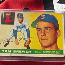 Topps 1955 Topps #83 Tom Brewer Boston Red Sox Rookie Base Set Baseball Card. rookie card picture