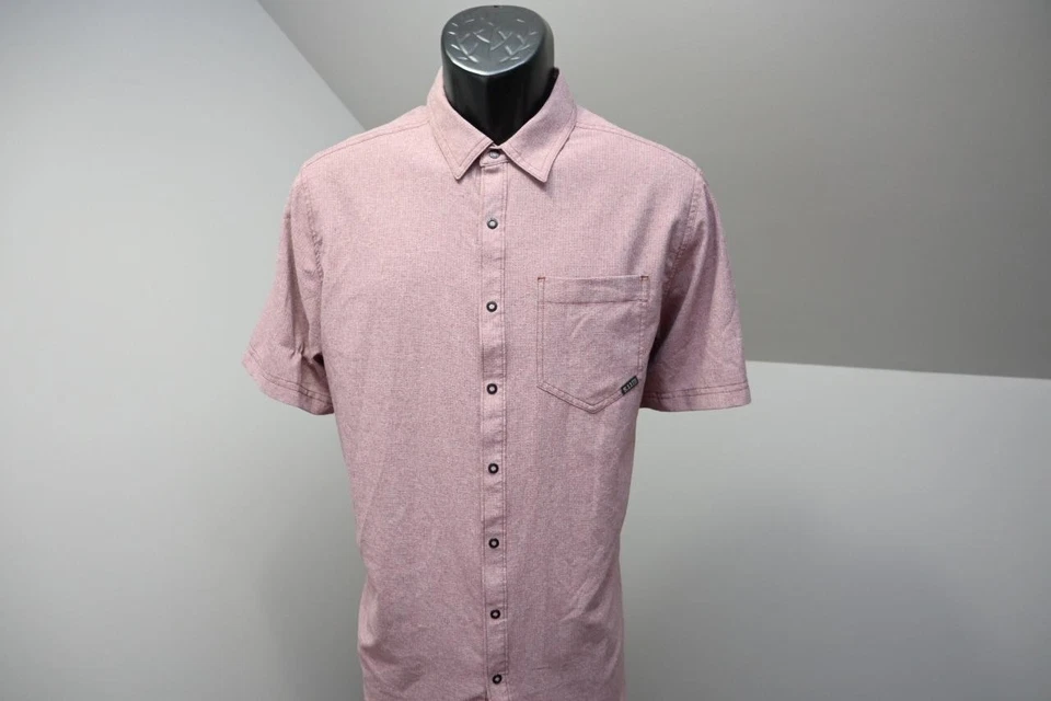 5.11 Tactical Breathable Button Up Shirt Security Red Short Sleeve Mens Medium - Image 2 of 4