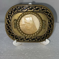 1978 SOLID BRASS BARON Dollar Buckle VTG (Tim Check size)