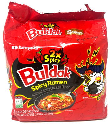 Samyang Buldak Spicy Ramen Spicy Chicken 5 Bags Sealed Best By: 7/2026