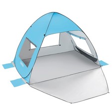 TOBTOS UPF 50 Pop Up Beach Tent, Easy Set Up Beach Umbrella, Sun Shelter for...