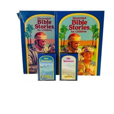 Illustrated Bible Stories for Children Hardcover Book and 2 Audio Cassettes