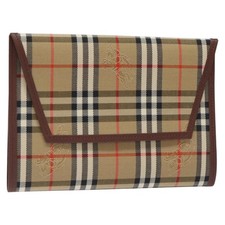 BURBERRY Nova Check Day Planner Cover Canvas Beige Auth am8273