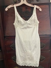 Vintage Silky Nylon Satin ShapeWear Girdle Open Bottom Built in Pantie Slip