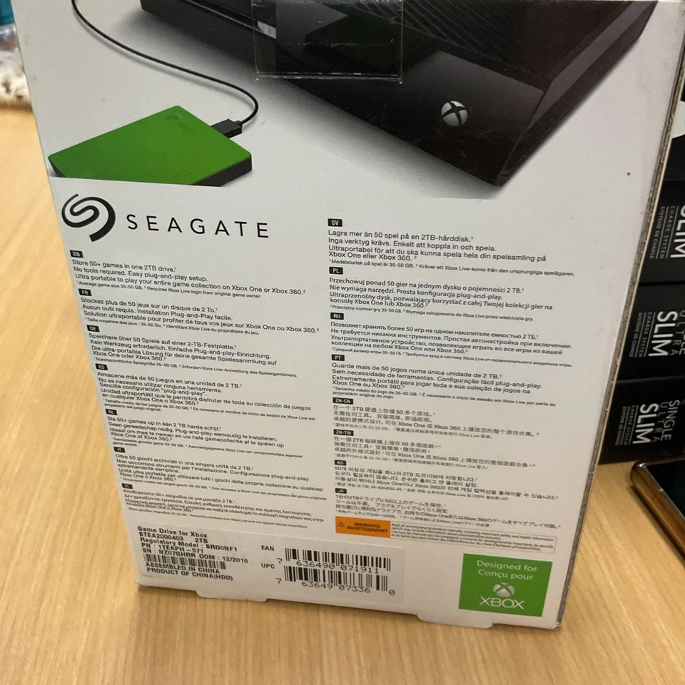 Seagate Game Hard Drive for Xbox One 2TB RARE Green BRAND NEW SEALED - Image 2 of 4